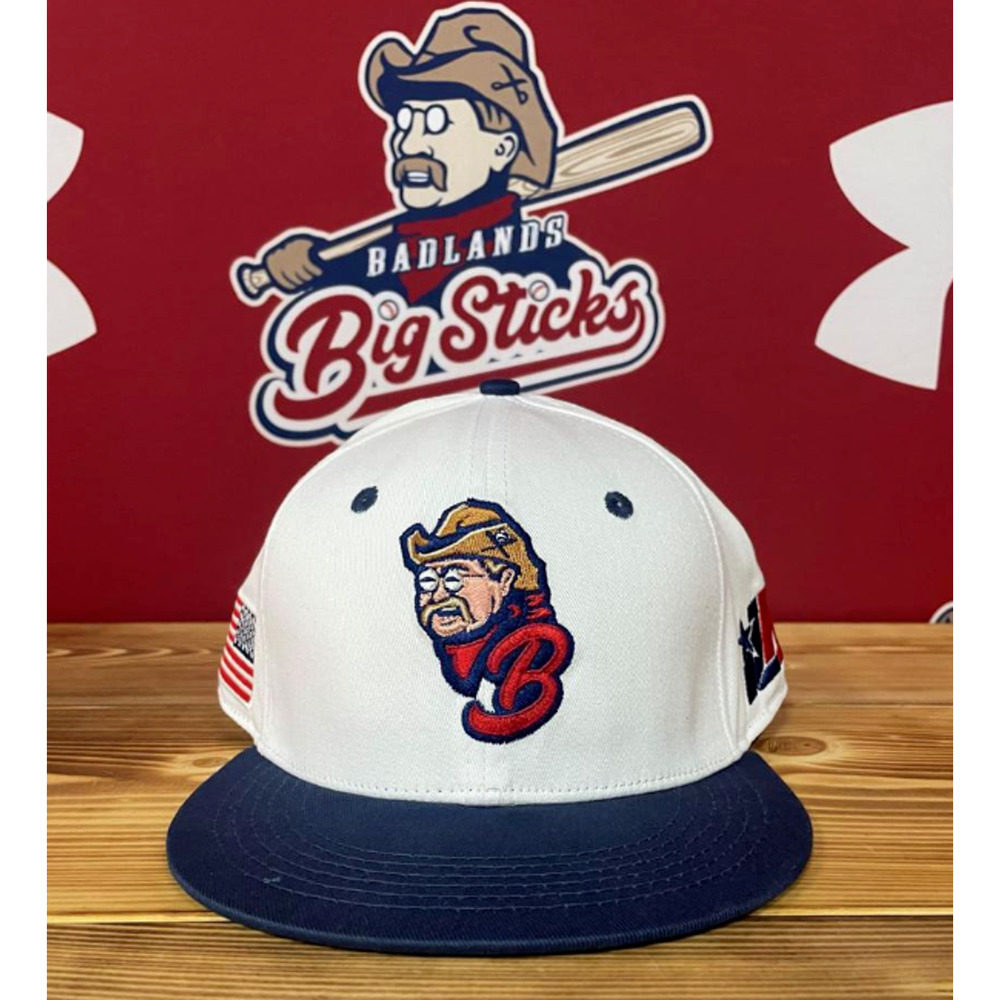 Badlands Big Sticks Independent League Baseball Flexfit Hat North Dakota ILB